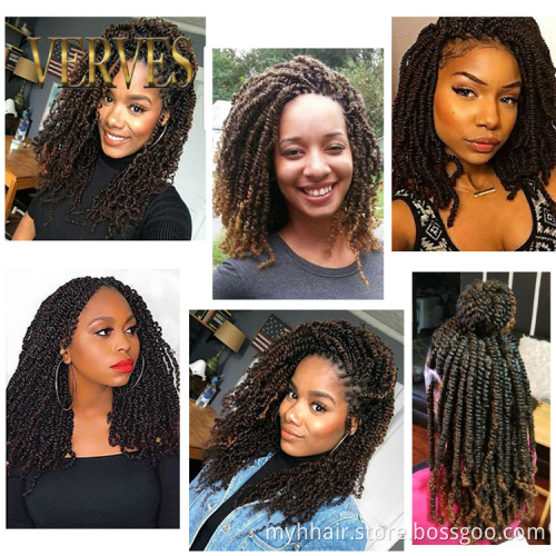 Spring Twist culry kinky Crochet Braid Hair Extensions 12 inch,24 strands/pack Synthetic ombre braiding hair twist